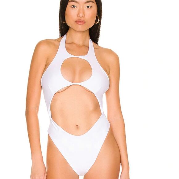 lovewave The Aden One Piece in White NWT Size Large - Picture 1 of 3